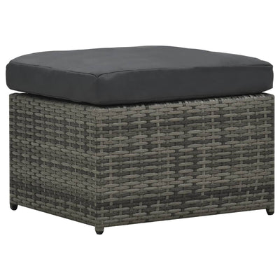 vidaXL 4 Piece Garden Lounge Set with Cushions Poly Rattan Anthracite