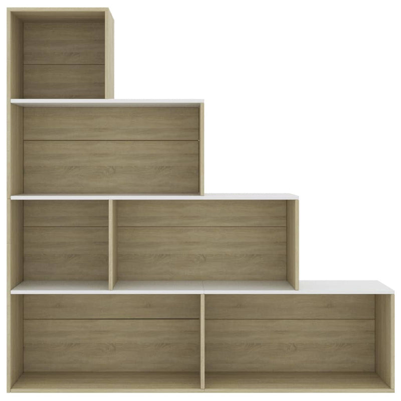 vidaXL Book Cabinet/Room Divider Sonoma Oak 155x24x160 cm Engineered Wood
