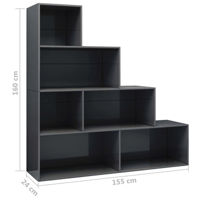 vidaXL Book Cabinet/Room Divider Sonoma Oak 155x24x160 cm Engineered Wood