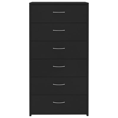 vidaXL Sideboard with 6 Drawers Sonoma Oak 50x34x96 cm Engineered Wood