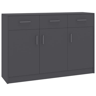vidaXL Sideboard Concrete Grey 110x30x75 cm Engineered Wood