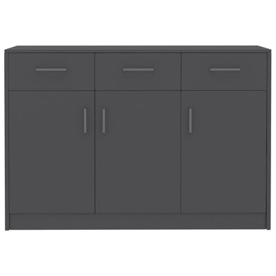 vidaXL Sideboard Concrete Grey 110x30x75 cm Engineered Wood