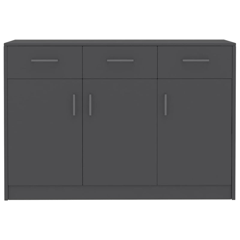 vidaXL Sideboard Concrete Grey 110x30x75 cm Engineered Wood