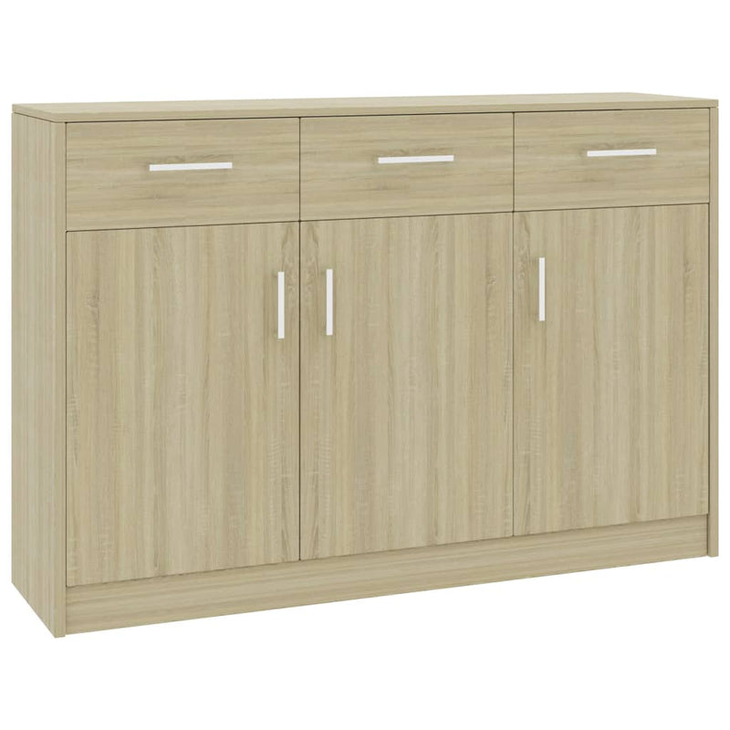 vidaXL Sideboard Concrete Grey 110x30x75 cm Engineered Wood