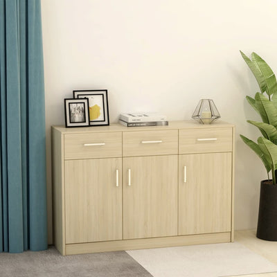 vidaXL Sideboard Concrete Grey 110x30x75 cm Engineered Wood
