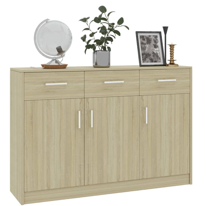 vidaXL Sideboard Concrete Grey 110x30x75 cm Engineered Wood