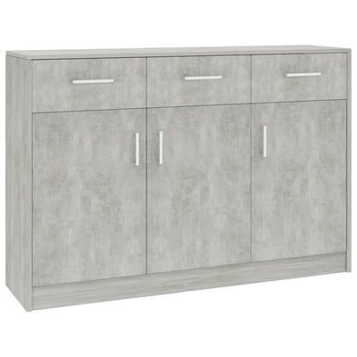 vidaXL Sideboard Concrete Grey 110x30x75 cm Engineered Wood