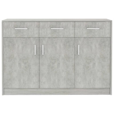 vidaXL Sideboard Concrete Grey 110x30x75 cm Engineered Wood
