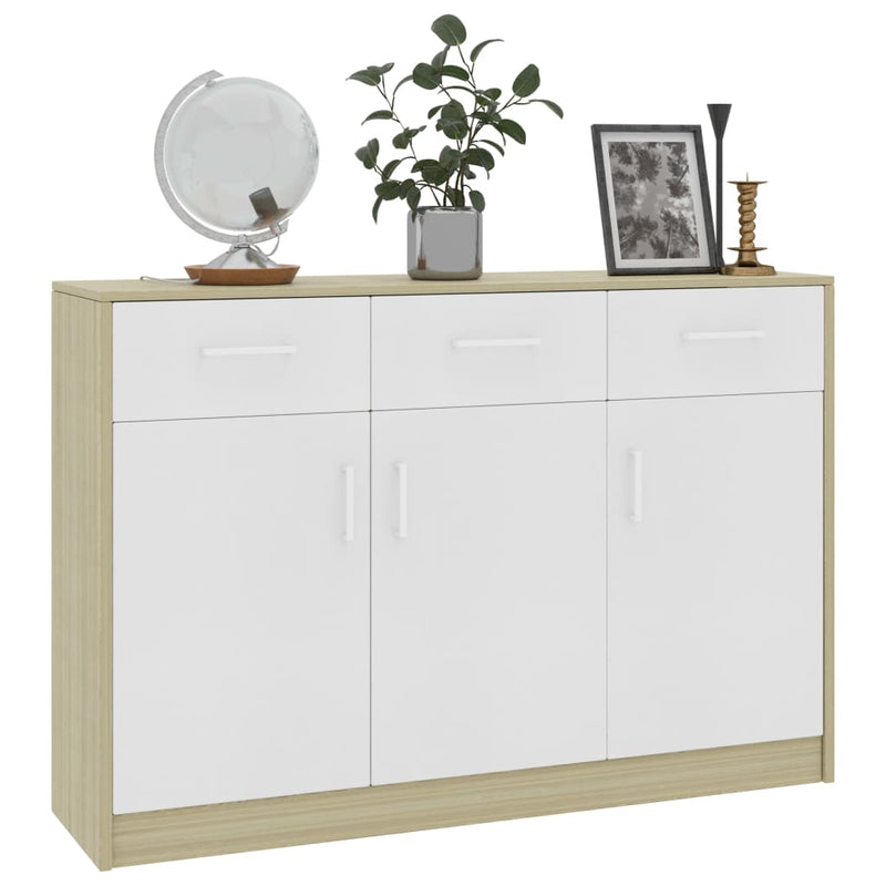 vidaXL Sideboard Concrete Grey 110x30x75 cm Engineered Wood