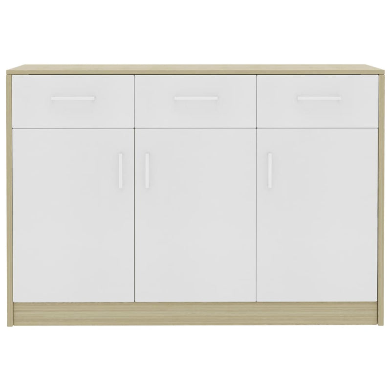 vidaXL Sideboard Concrete Grey 110x30x75 cm Engineered Wood