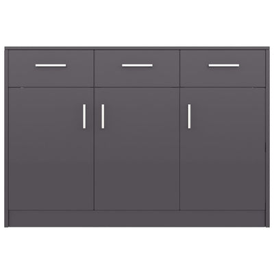 vidaXL Sideboard Concrete Grey 110x30x75 cm Engineered Wood
