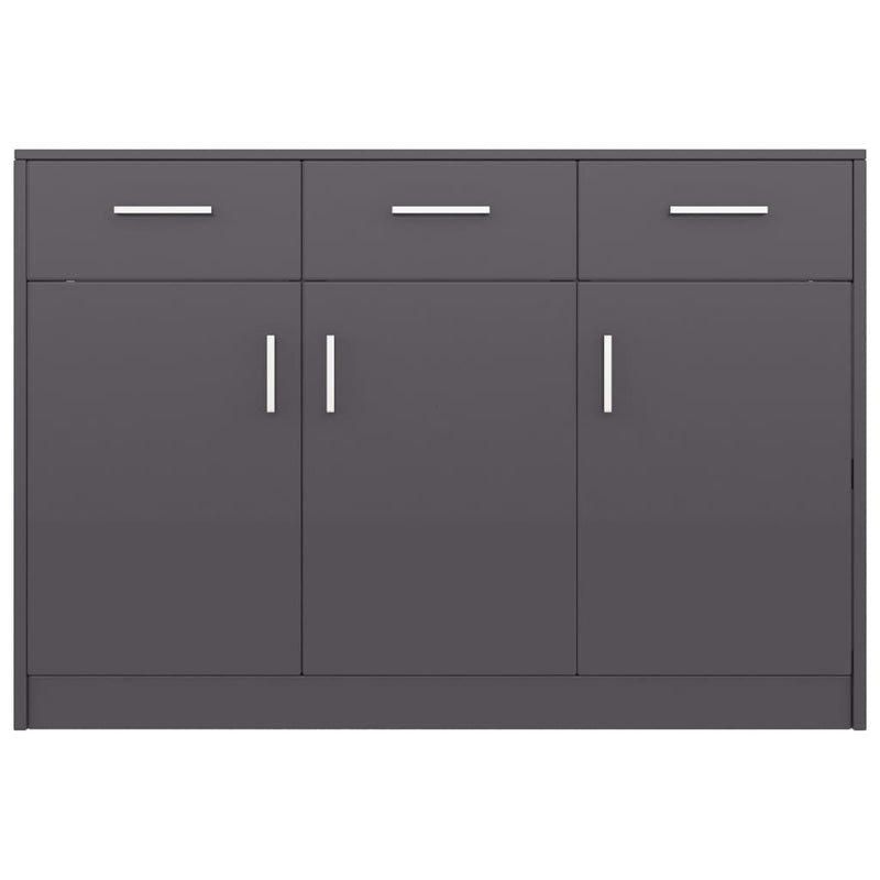 vidaXL Sideboard Concrete Grey 110x30x75 cm Engineered Wood