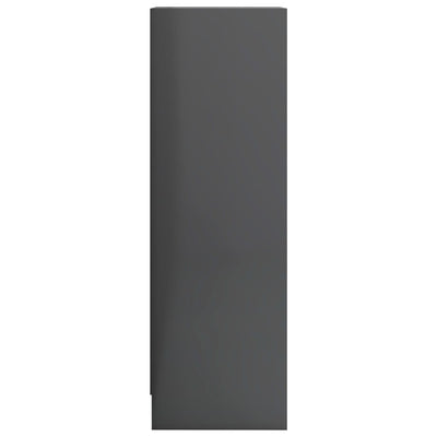 vidaXL Bookshelf High Gloss Grey 40x24x75 cm Engineered Wood