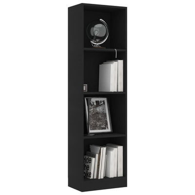 vidaXL 4-Tier Book Cabinet Sonoma Oak 40x24x142 cm Engineered Wood