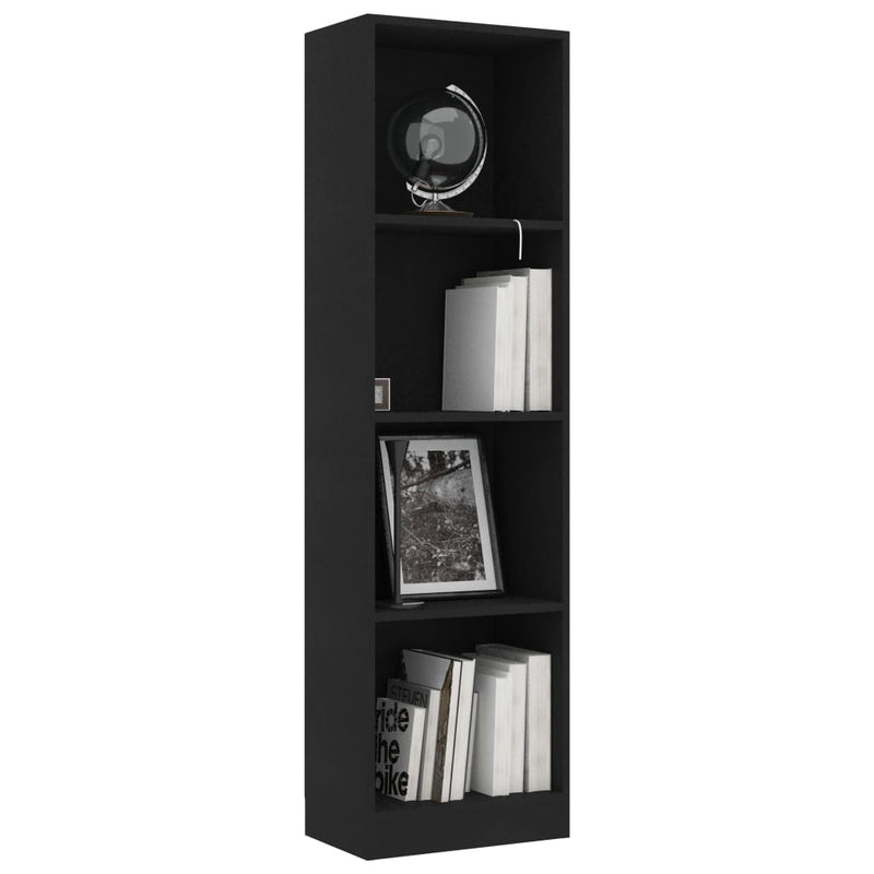 vidaXL 4-Tier Book Cabinet Sonoma Oak 40x24x142 cm Engineered Wood
