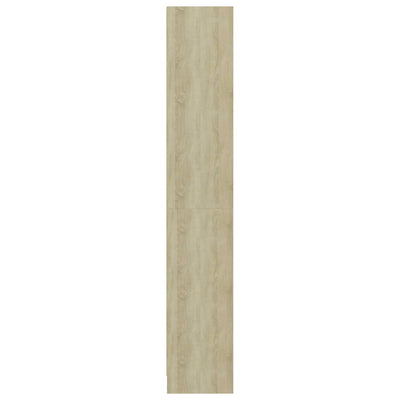 vidaXL 4-Tier Book Cabinet Sonoma Oak 40x24x142 cm Engineered Wood
