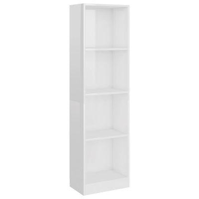 vidaXL 4-Tier Book Cabinet Sonoma Oak 40x24x142 cm Engineered Wood