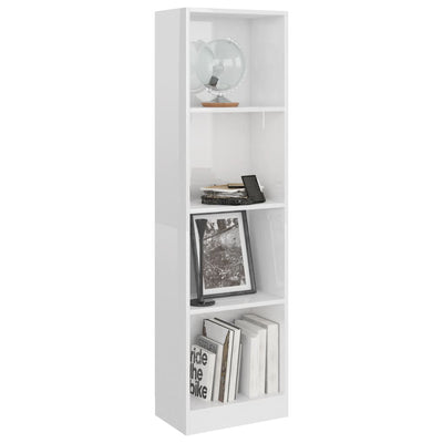vidaXL 4-Tier Book Cabinet Sonoma Oak 40x24x142 cm Engineered Wood