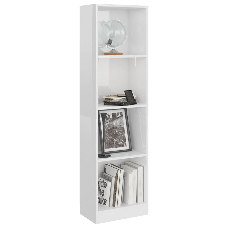 vidaXL 4-Tier Book Cabinet Sonoma Oak 40x24x142 cm Engineered Wood