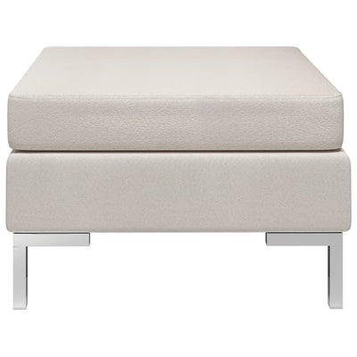 vidaXL Sectional Footrest with Cushion Farbic Cream