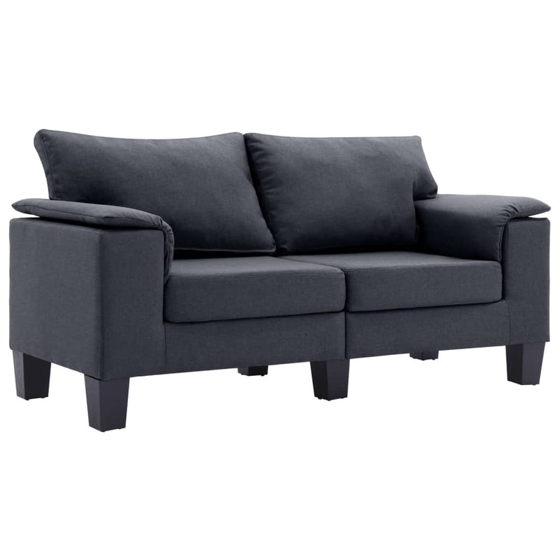 vidaXL 2-Seater Sofa Black Fabric