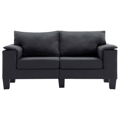 vidaXL 2-Seater Sofa Black Fabric