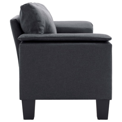 vidaXL 2-Seater Sofa Black Fabric