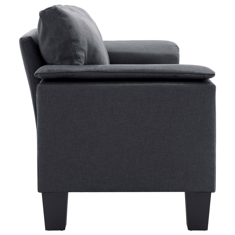 vidaXL 2-Seater Sofa Black Fabric