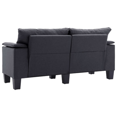 vidaXL 2-Seater Sofa Black Fabric