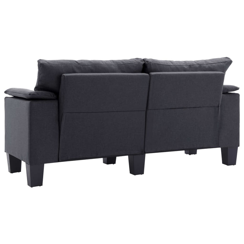 vidaXL 2-Seater Sofa Black Fabric