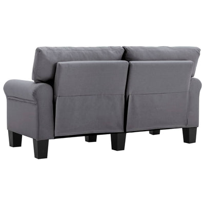 vidaXL 2-Seater Sofa Black Fabric