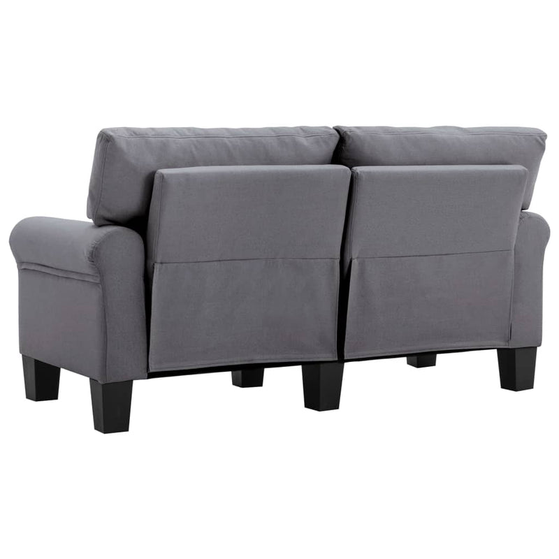 vidaXL 2-Seater Sofa Black Fabric