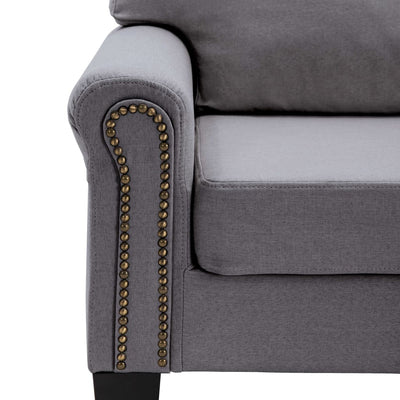 vidaXL 2-Seater Sofa Black Fabric
