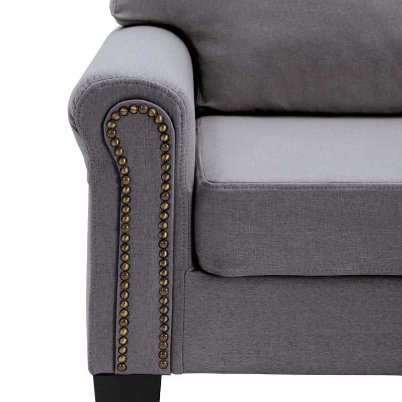 vidaXL 2-Seater Sofa Black Fabric