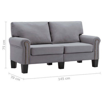 vidaXL 2-Seater Sofa Black Fabric