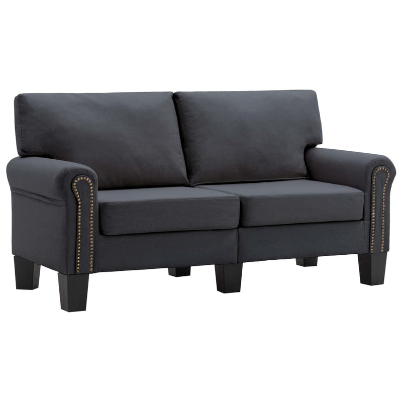 vidaXL 2-Seater Sofa Black Fabric