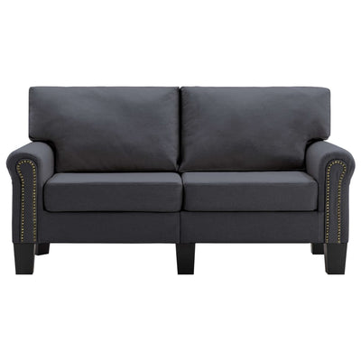 vidaXL 2-Seater Sofa Black Fabric