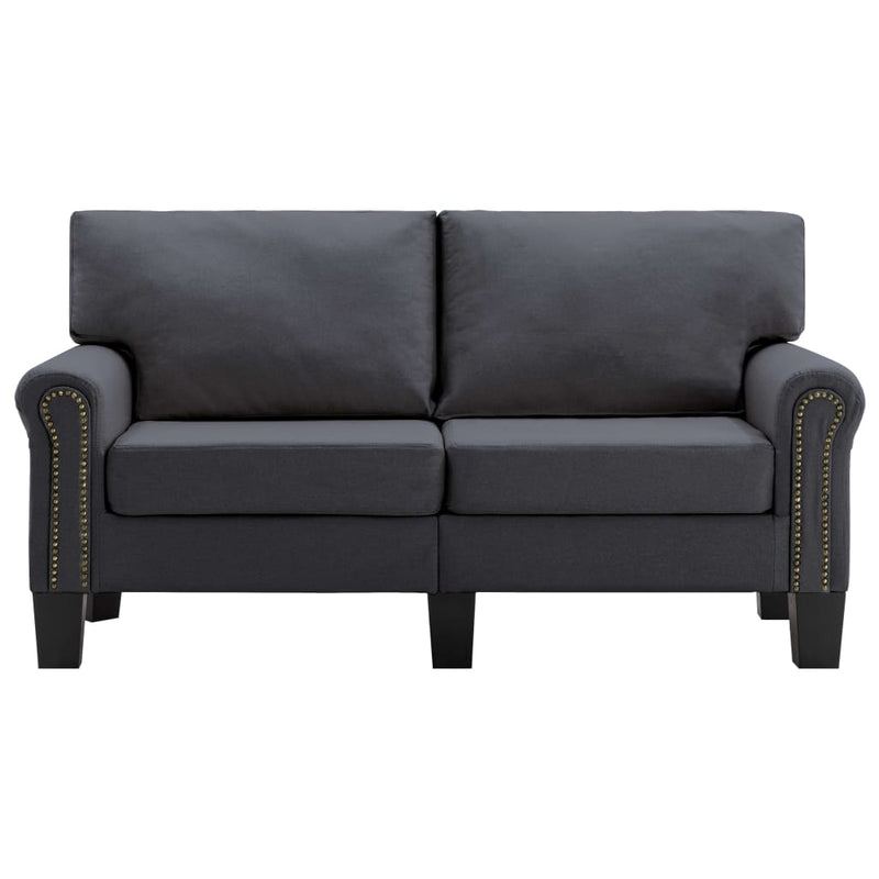 vidaXL 2-Seater Sofa Black Fabric