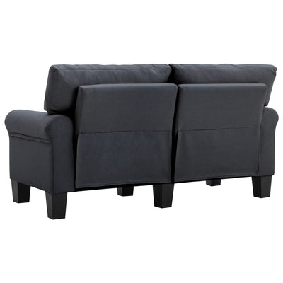 vidaXL 2-Seater Sofa Black Fabric