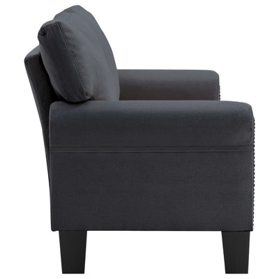 vidaXL 2-Seater Sofa Black Fabric