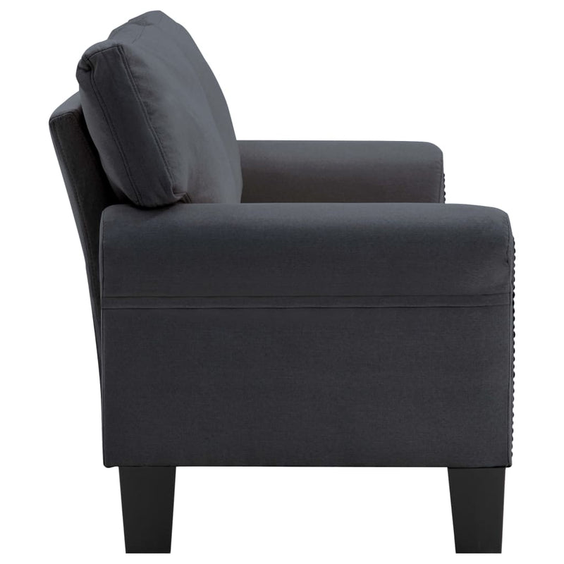 vidaXL 2-Seater Sofa Black Fabric