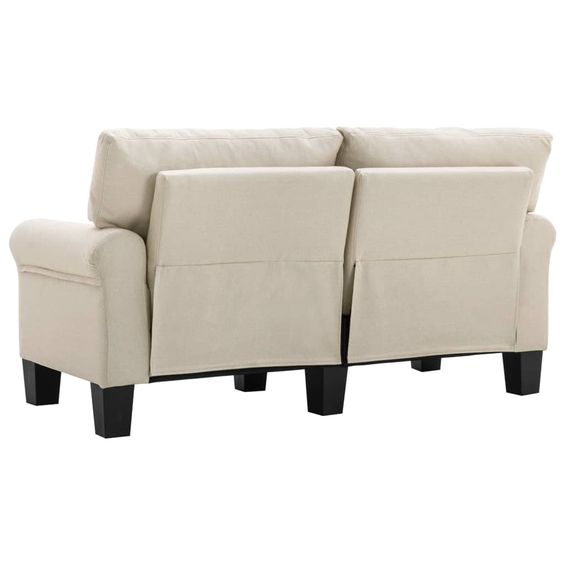 vidaXL 2-Seater Sofa Black Fabric