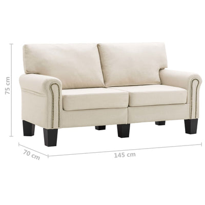 vidaXL 2-Seater Sofa Black Fabric