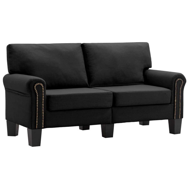 vidaXL 2-Seater Sofa Black Fabric