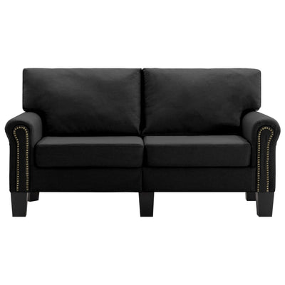 vidaXL 2-Seater Sofa Black Fabric