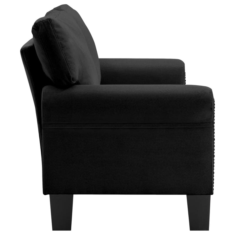 vidaXL 2-Seater Sofa Black Fabric