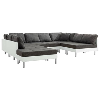 vidaXL Sectional Sofa Faux Leather White