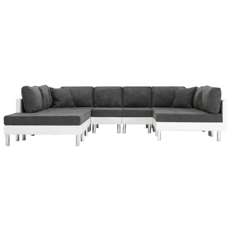 vidaXL Sectional Sofa Faux Leather White