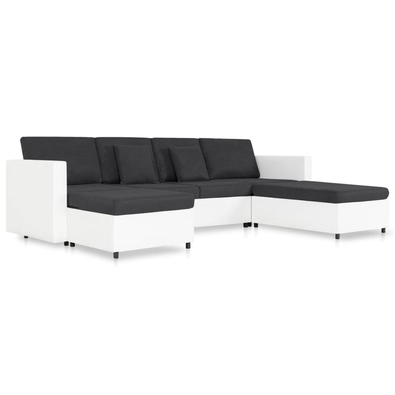 vidaXL 4-Seater Pull-out Sofa Bed Faux Leather White