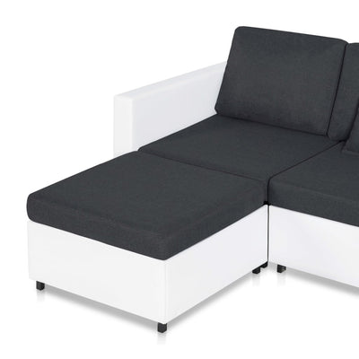 vidaXL 4-Seater Pull-out Sofa Bed Faux Leather White